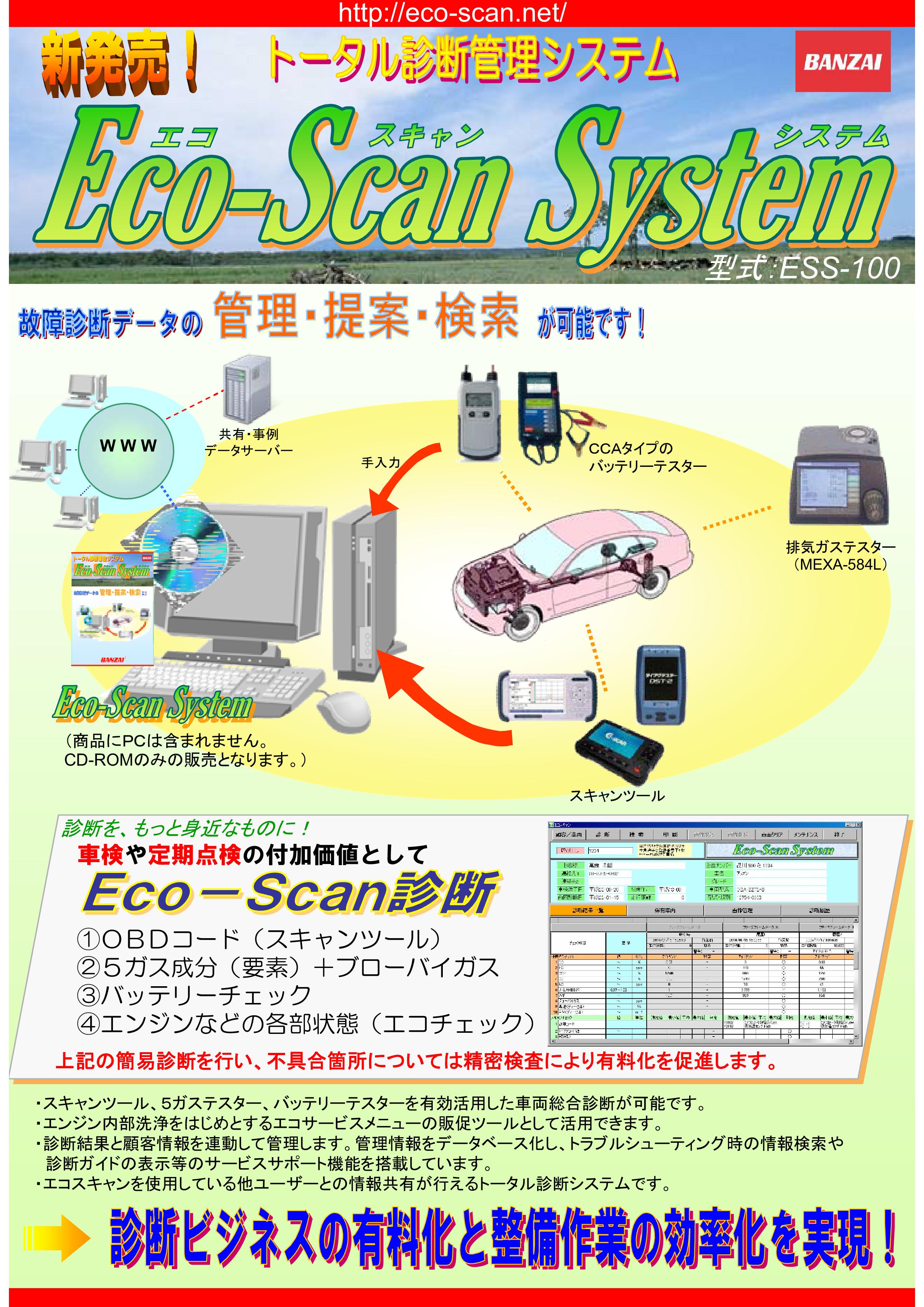 故障診断時のデータ管理ソフト